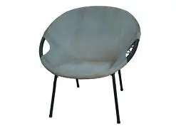 Midcentury Chair Sessel von E. Lusch für Lusch & Co Wildleder Beige 60er Jahre 0