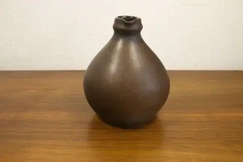 Midcentury keramikvase vase braune keramik 203/15 handarbeit JLK danish 60er