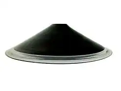 Lampenschirm Murano Glas Ø 60 cm für Hängelampe Schwarz klar innen Weiss 60er