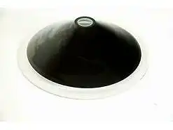 Lampenschirm Murano Glas Ø 60 cm für Hängelampe Schwarz klar innen Weiss 60er