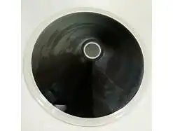Lampenschirm Murano Glas Ø 60 cm für Hängelampe Schwarz klar innen Weiss 60er