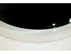 Lampenschirm Murano Glas Ø 60 cm für Hängelampe Schwarz klar innen Weiss 60er