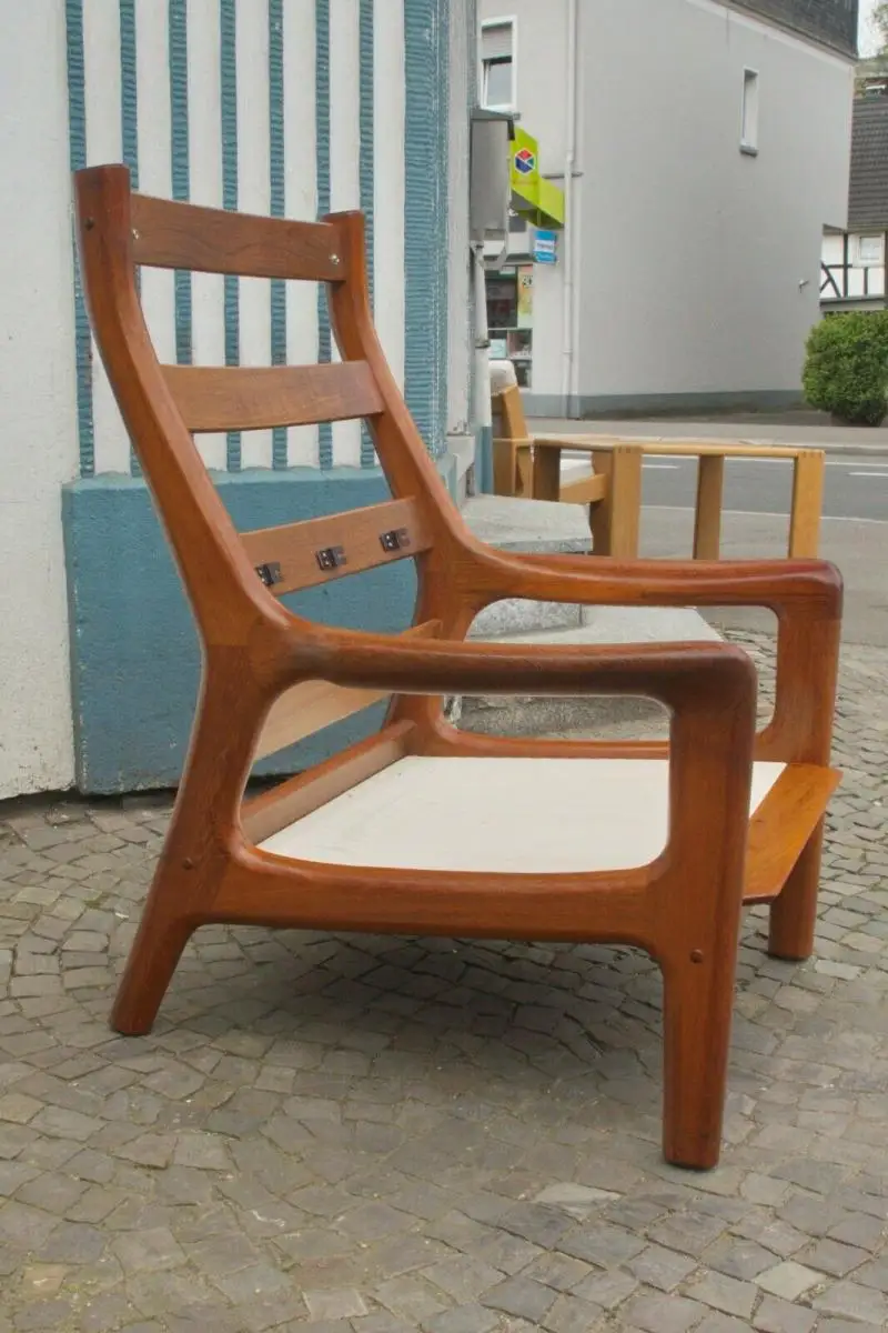 Mid Century Teak Sessel Loungechair G.Thams Vejen Polstermøbel Denmark 60er #2 1