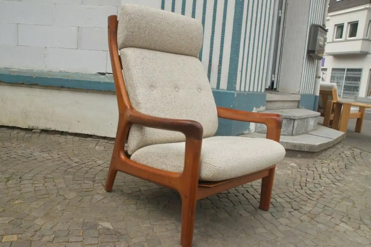 Mid Century Teak Sessel Loungechair G.Thams Vejen Polstermøbel Denmark 60er #2 2