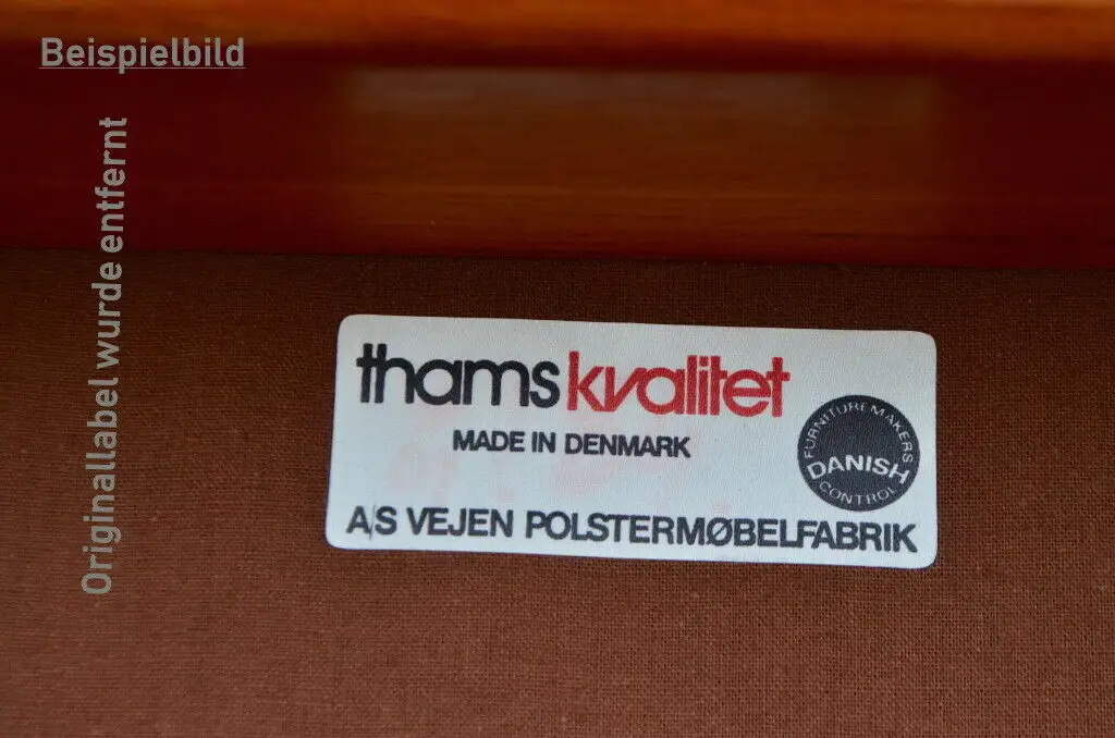 Mid Century Teak Sofa 3sitzer Gustav Thams für Vejen Polstermøbel Denmark 60er 6