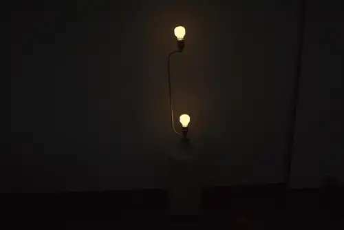 XL Bodenlampe Stehlampe Leuchte Pop Art Ära Rot & Orange 2x E27 60er 70er Jahre