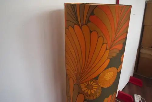 XL Bodenlampe Stehlampe Leuchte Pop Art Ära Rot & Orange 2x E27 60er 70er Jahre