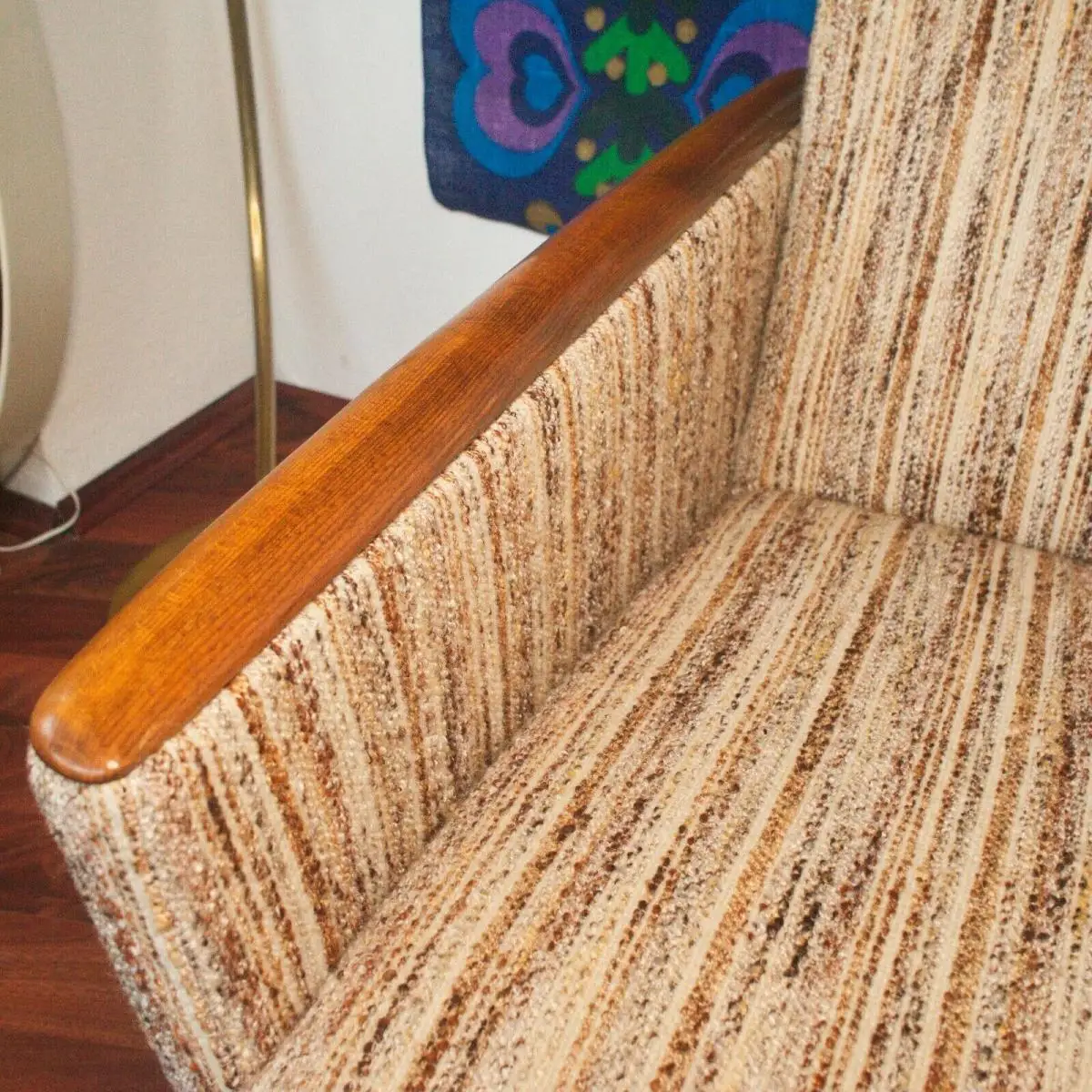 2 Mid-Century Clubsessel, Cocktailsessel, Sesselchen mit Armlehnen & Holz 50er 6