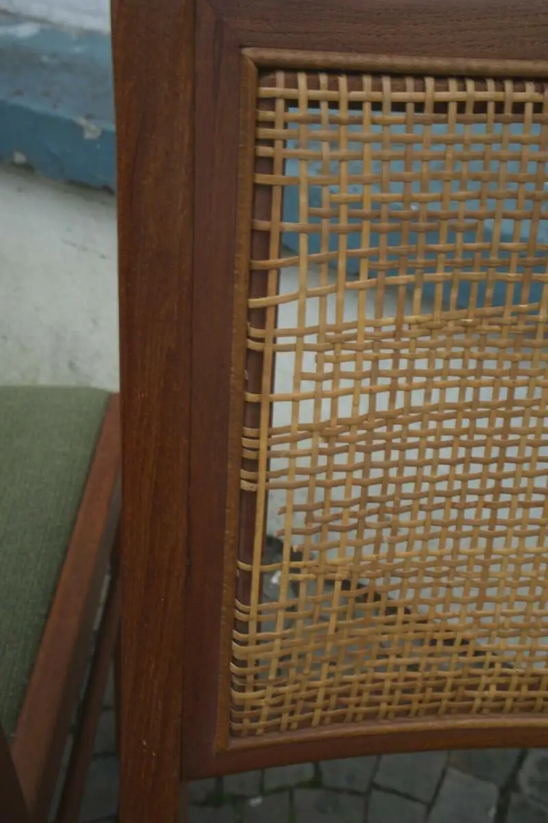 Teak Esszimmer Stuhl mit Geflecht aus Schweden Midcentury 60er Jahre | 2 Stück 5