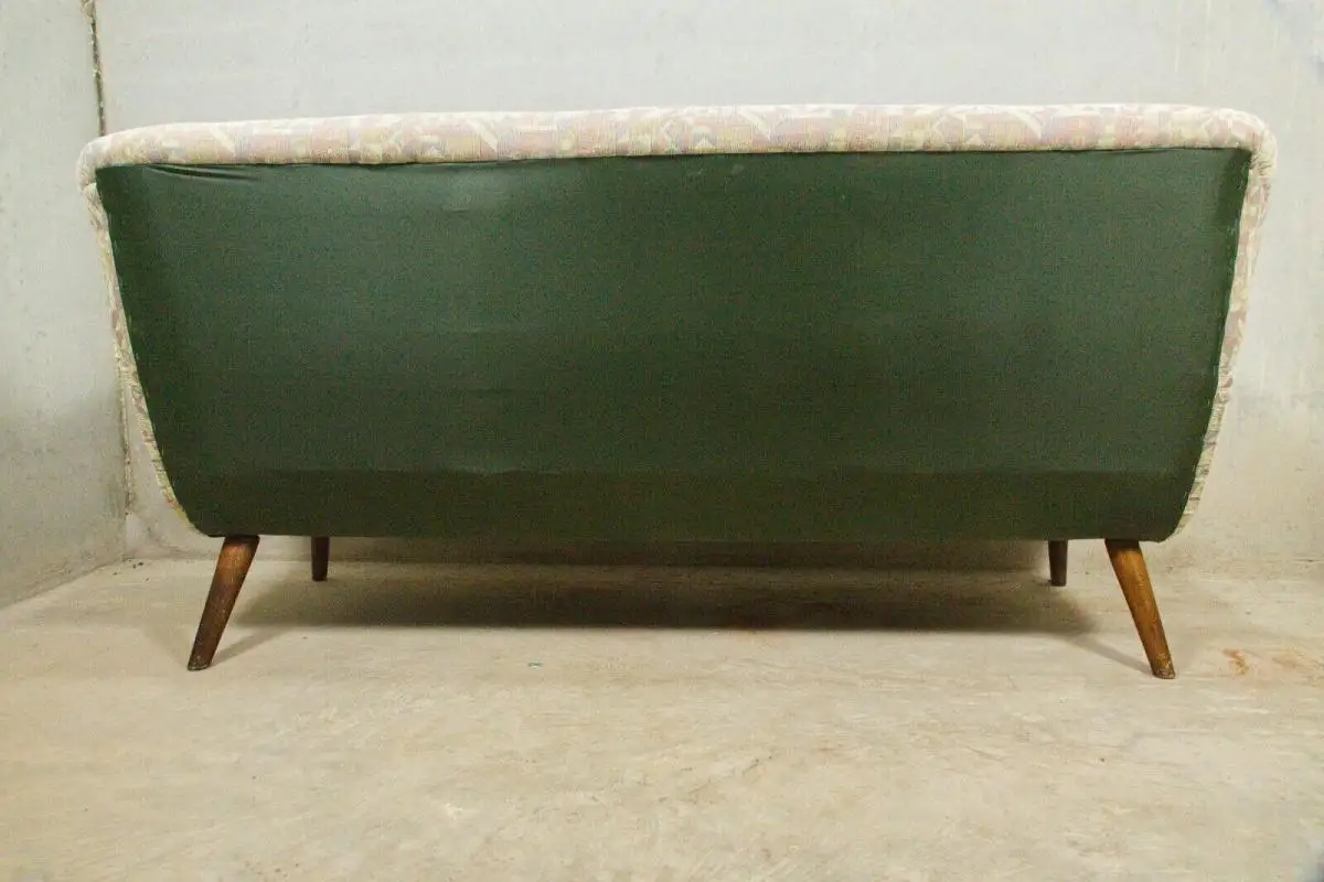 Mid Century Cocktailsofa Clubsofa Sofa, neu bezogen, Vintage Stylisch 50er Jahre 2