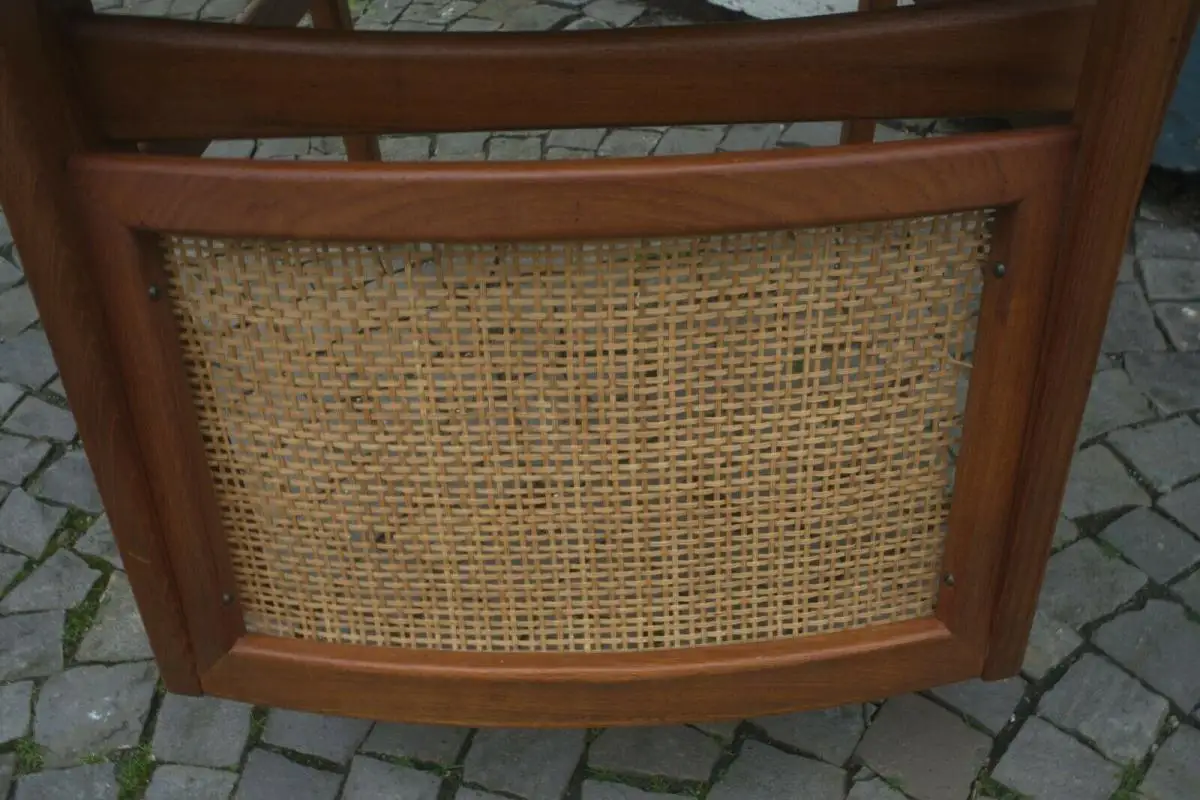 Teak Esszimmer Stuhl mit Geflecht aus Schweden Midcentury 60er Jahre | 2 Stück 9