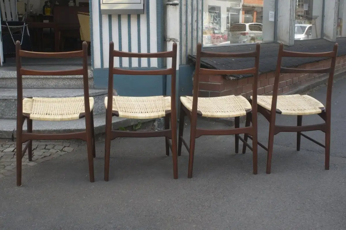 4x exclusive Teak Stühle von Georg Leowald für Wilkhahn Midcentury Stuhl 60er 3