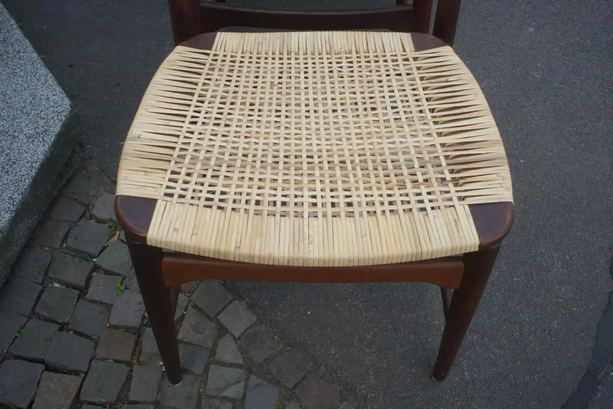 4x exclusive Teak Stühle von Georg Leowald für Wilkhahn Midcentury Stuhl 60er 4