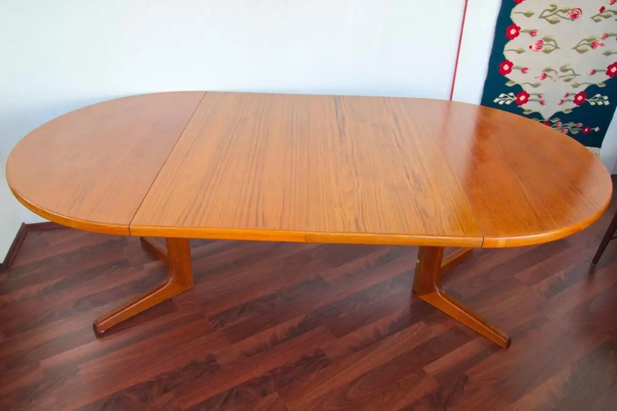 Mid Century Esstisch Teak von S. BURCHARDT-NIELSEN Dänemark für 4-10 Pers 60er 2