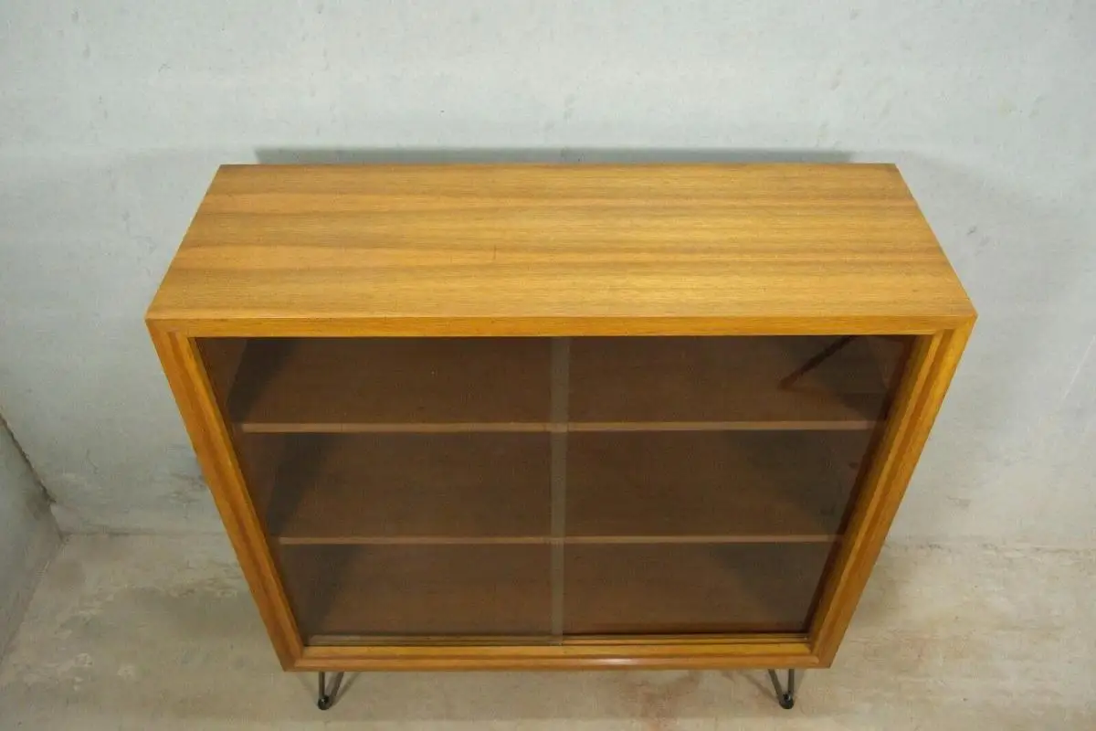 Mid Century Georg Satink Sideboard Glasvitrine Nuss WK Sozialwerk Möbel, 1950er 2