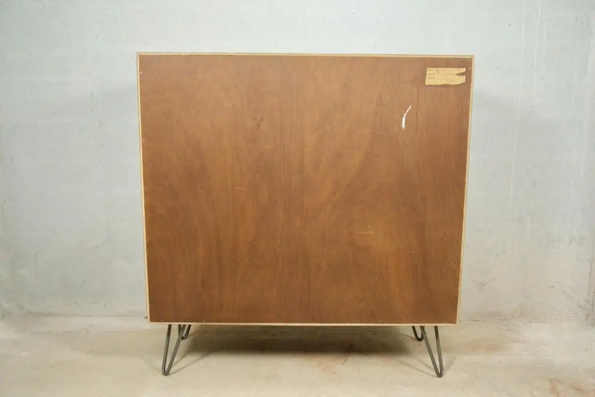 Mid Century Georg Satink Sideboard Glasvitrine Nuss WK Sozialwerk Möbel, 1950er 4