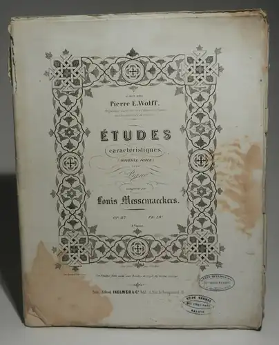 Messemaeckers, Louis: Études caractéristiques, pour Pianao. Op. 87. PN L.D.580. Gestochene Noten
