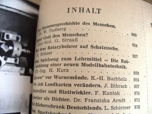 Zeitschrift Wissen und Leben, Jahrgänge 1958-1962, gebunden, DDR