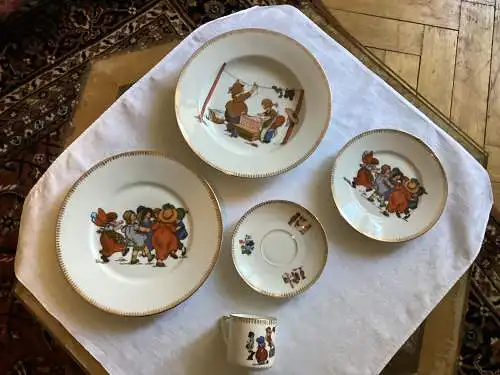 Bareuther Waldsassen Porzellan Kinder-Set 1910 - 1930 Zustand TOP