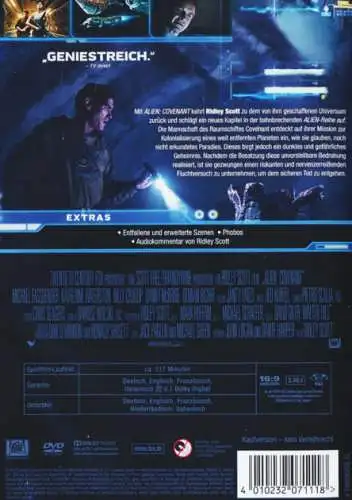 Alien Covenant DVD Spielfilm Neu