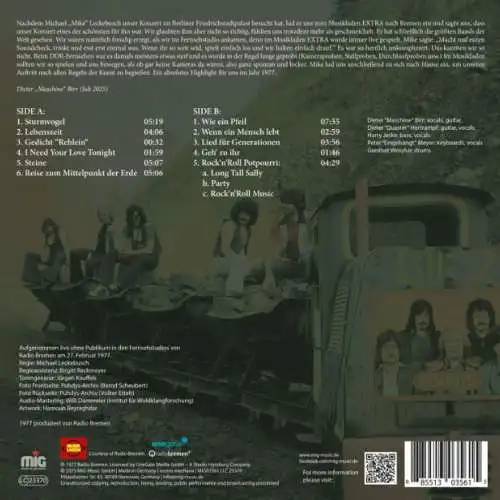 Puhdys: Live At Musikladen Extra 1977 (Random Colored Vinyl) LP Neu