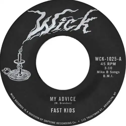 Fast Kids: My Advice / Out Of State Plates Vinyl Single 7" Neu