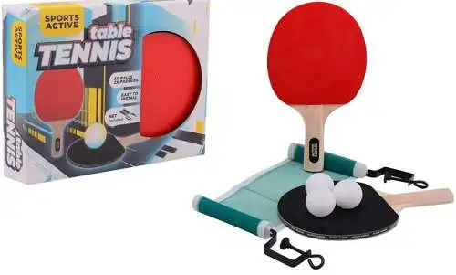 Party-Gadget Kinder-Geburtstag: Tischtennis-Set Bälle, Schläger, Netz Neu