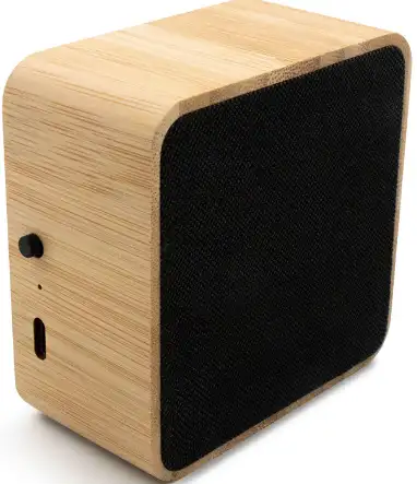 Wireless Lautsprecher aus Bambus natur braun Neu