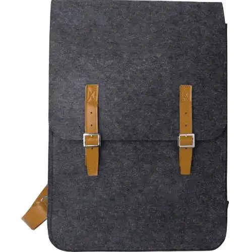 Rucksack aus RPET-Filz graphit dunkelgrau Neu