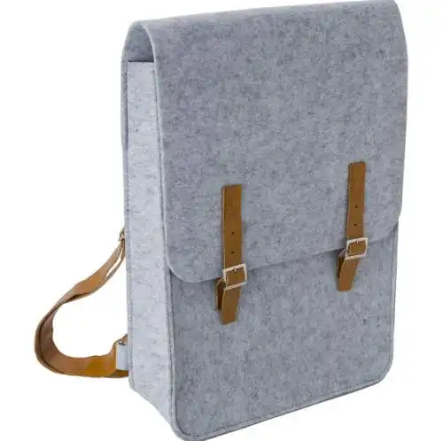 Rucksack aus RPET-Filz grau Schultertasche Neu