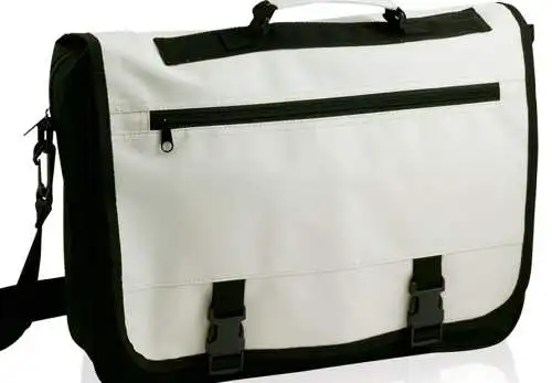 Umhängetasche Schultasche Dokumententasche schwarz weiß Neu