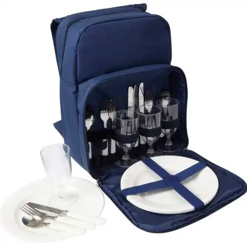 Picknick-Rucksack mit Kühlfunktion dunkelblau Neu