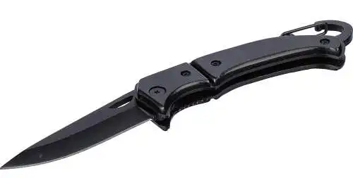 Taschenmesser schwarz 79g Edelstahl Outdoor Camping Zubehör Neu