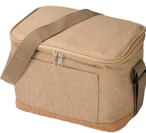 Nachhaltige Fahrrad-Kühltasche aus Kork khaki Neu