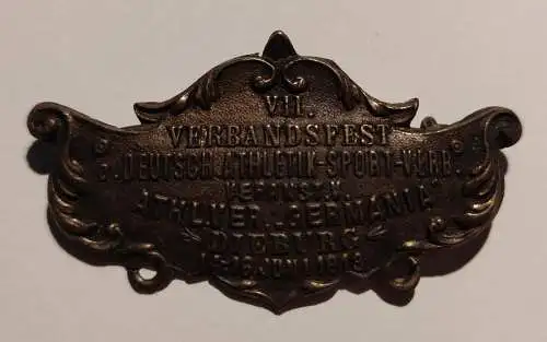 RARITÄT ? Abzeichen Deutsches Athleten-Verbandsfest 1913 AV "Germania" Dieburg