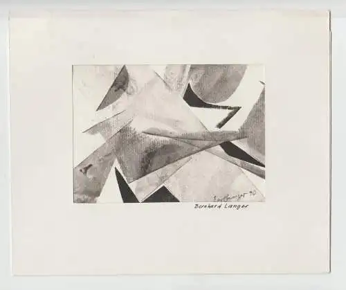 Aus Sammlung Joe Erich KUHN - Rollzeichnung von BERHARD LANGER, handsign. , dat. 1990, mit persönl. Widmung verso