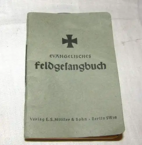 gebr. kl. evangelisches FELDGESANGBUCH  der Wehrmacht, II. WK 1939-45