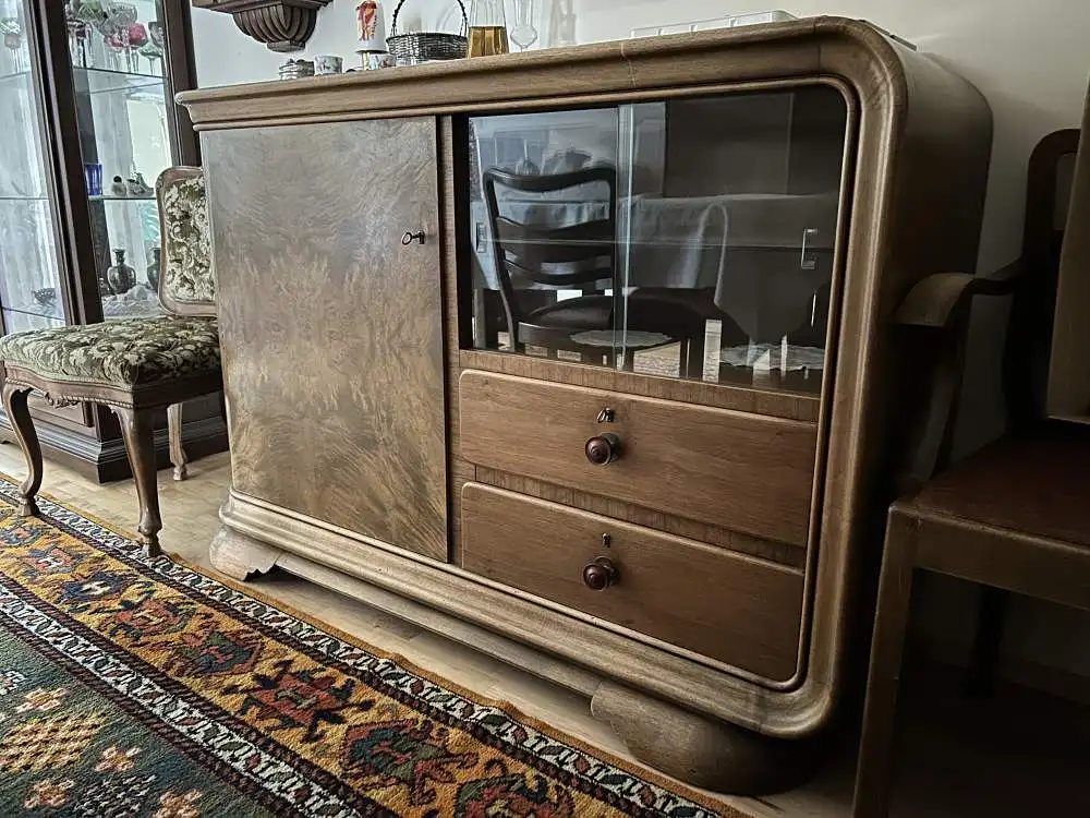 Art Deco Anrichte / Sideboard mit Marmorplatte 0