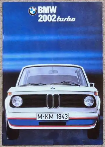 Prospekt BMW 02 2002 Turbo 1973, 24 Seiten. 