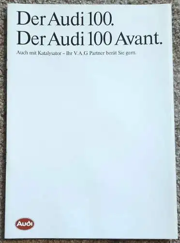 Prospekt Audi 100, 100 Avant 7/1986 Modelljahr 1987. 