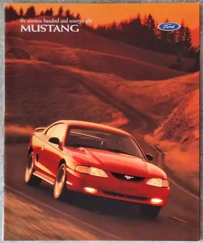 Prospekt Ford USA Mustang 8/1997 Modelljahr 1998. 