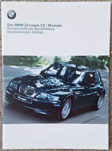 Prospekt BMW Z3 coupe 2.8, M coupe 2/1999 Modelljahr 2000. 