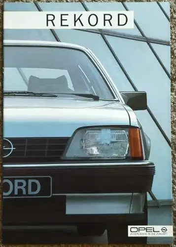 Prospekt Opel Rekord E 8/1985 Modelljahr 1986. 