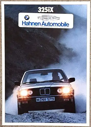 Prospekt BMW 3er E30 325ix 1/1987 Modelljahr 1987. 