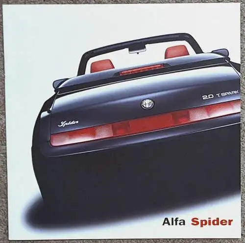 Prospekt Alfa Romeo Spider 8/2001 Modelljahr 2002. 