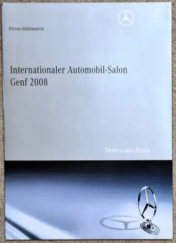 Pressemappe Mercedes-Benz Genf 2008  SLK 200, SLK 350, CLS 280, CL 500 4MATIC, SL 350, SL 500, CLC mit Foto-CD, Bildübersicht und Pressetext deutsch. 