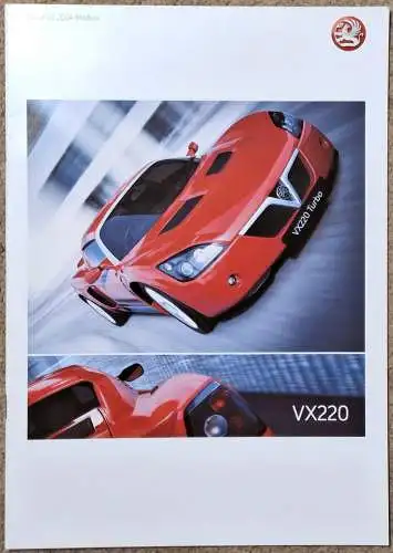 Prospekt Vauxhall VX220 Turbo (Opel Speedster) 5/2004 Modelljahr 2005. 