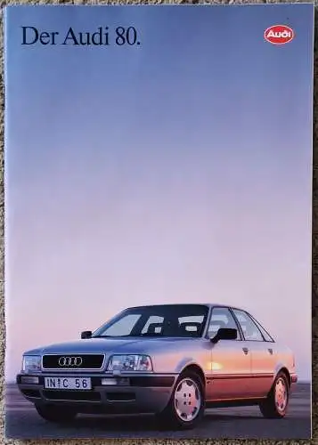 Prospekt Audi 80 Limousine 1/1993 Modelljahr 1993. 
