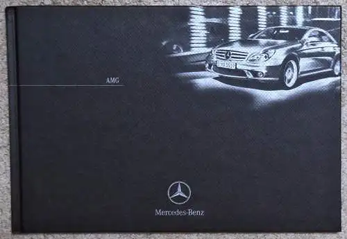 Prospekt Mercedes-Benz AMG-Modelle 8/2004 Modelljahr 2005, C55 Limousine, C55 T-Modell, E55 Limousine, E55 T-Modell, S55, CLK55 Coupe, CLK Cabriolet, CLS55, CL55, SL55, G55. 
