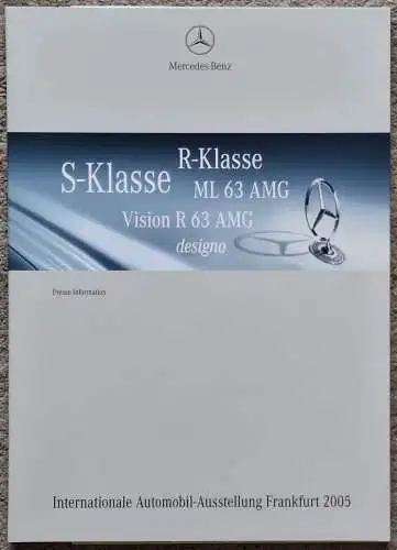 Pressemappe Mercedes-Benz IAA 2005 mit Foto-CD, Bildübersicht und Pressetext deutsch. 